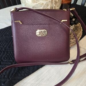 ❤️💜Ralph Lauren Wine colored crossbody 8h x 7.5w